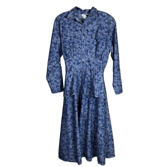 john henry Dresses & Skirts - Vintage John Henry USA Denim Dress Sz 12 Cottagecore Prairie Union Made